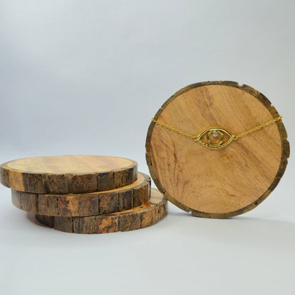 925 sterling silver Third Eye bracelet for women with eye symbol and central stone, minimalist spiritual jewellery