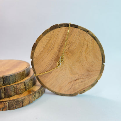 925 sterling silver Double Infinity bracelet for women with interlinked infinity symbol and stone accents