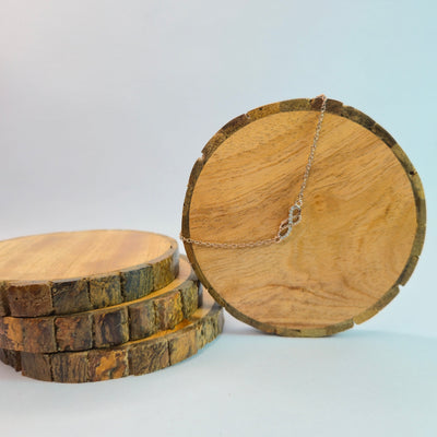 925 sterling silver Double Infinity bracelet for women with interlinked infinity symbol and stone accents