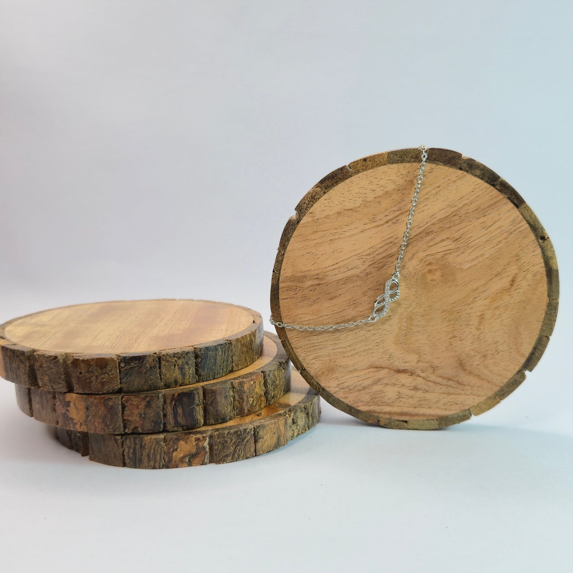 925 sterling silver Double Infinity bracelet for women with interlinked infinity symbol and stone accents