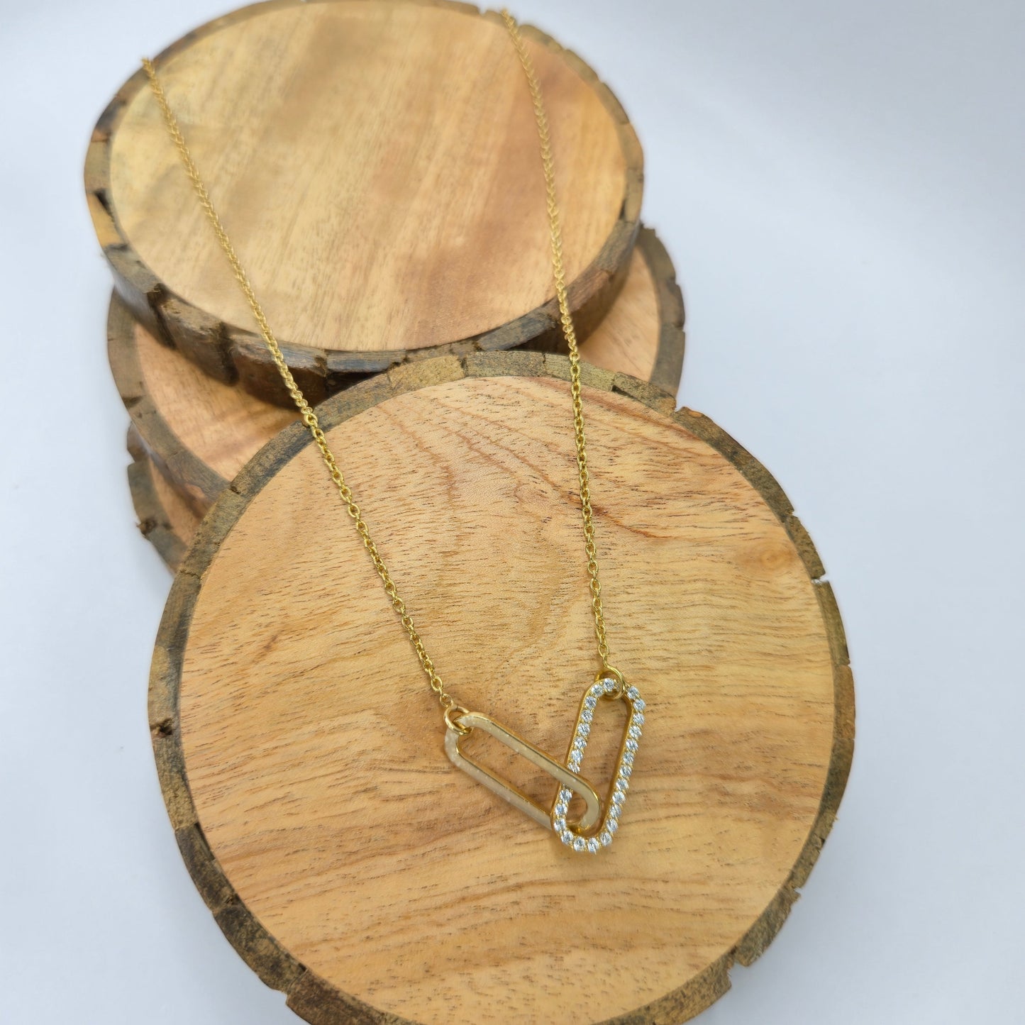 925 sterling silver Nexus interlinked pendant necklace with geometric rectangular links, minimalist everyday wear chain for women.