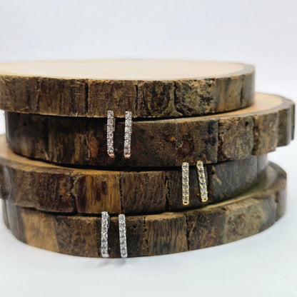 925 sterling silver Contour square hoop earrings for women with sculpted curved design