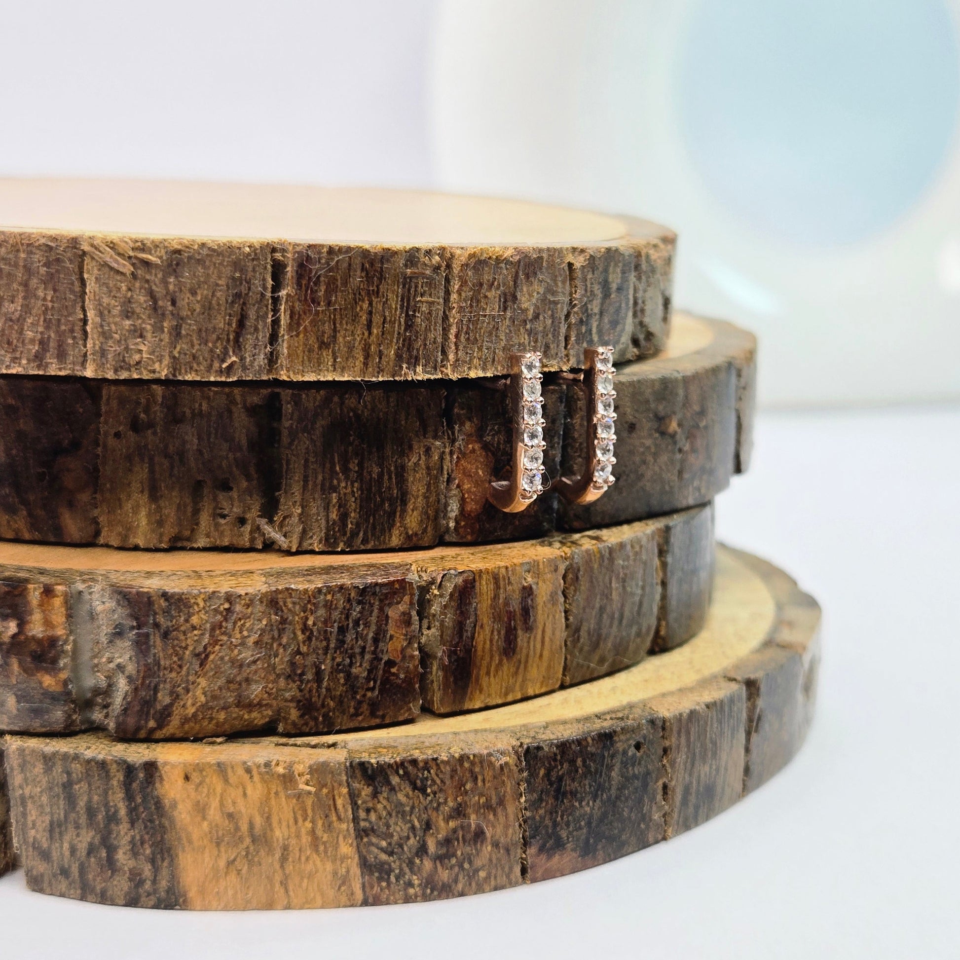 925 sterling silver Contour square hoop earrings for women with sculpted curved design