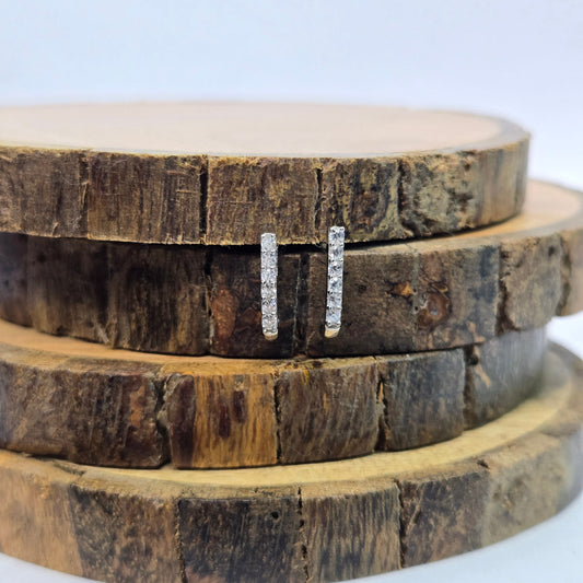 925 sterling silver Contour square hoop earrings for women with sculpted curved design