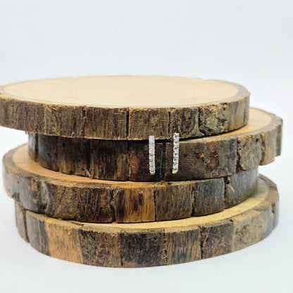 925 sterling silver Contour square hoop earrings for women with sculpted curved design