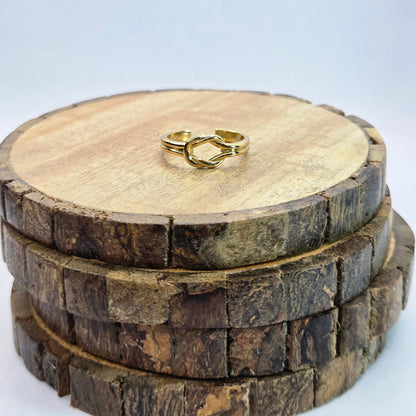 925 sterling silver Entwine ring for women with interlocking knot design and open band