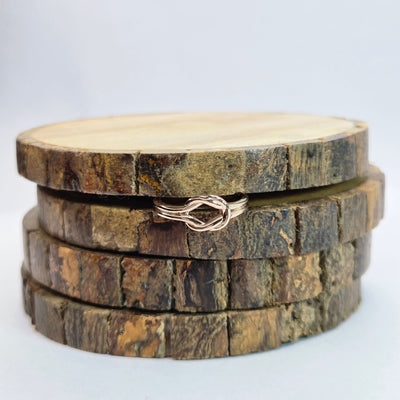 925 sterling silver Entwine ring for women with interlocking knot design and open band