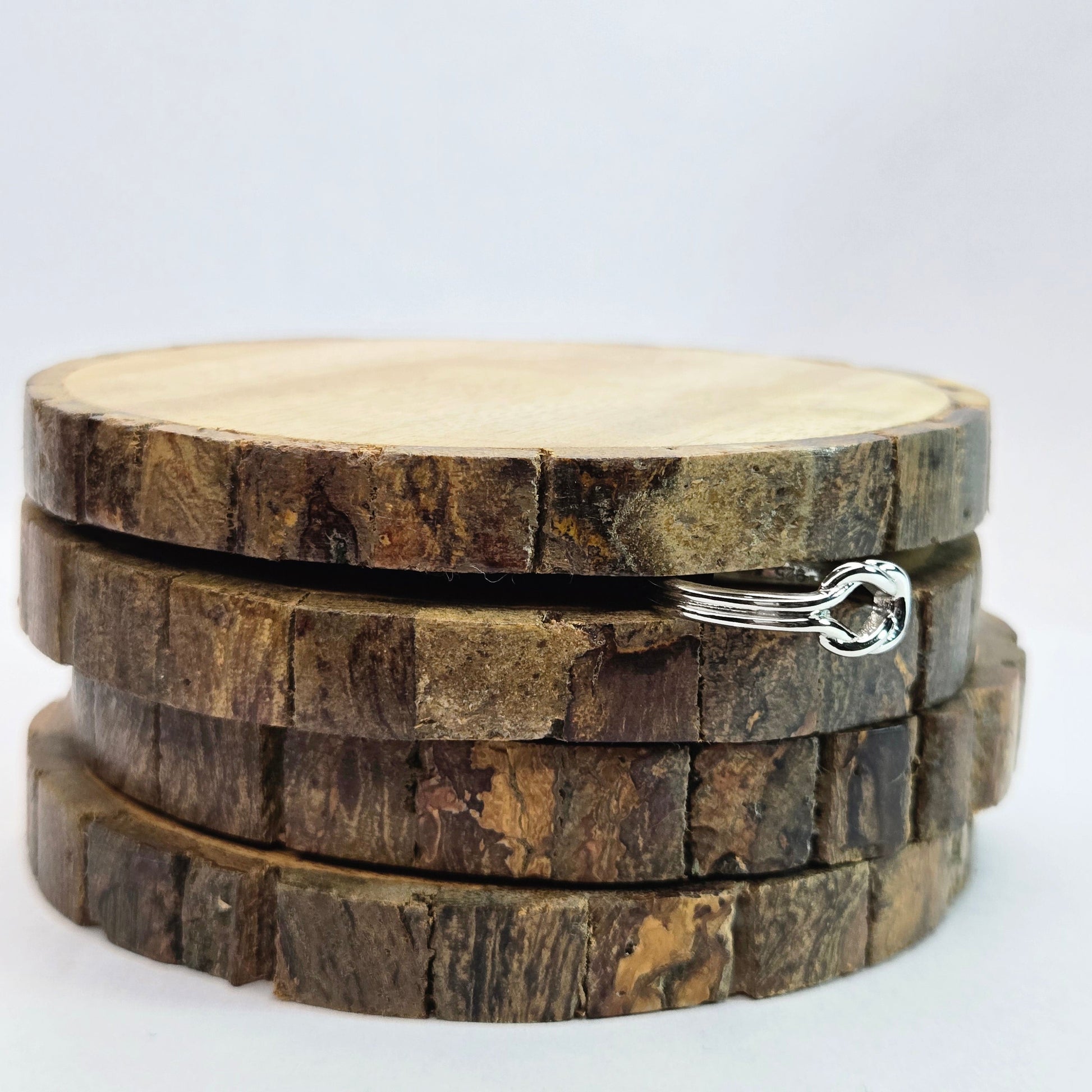 925 sterling silver Entwine ring for women with interlocking knot design and open band